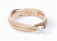 Ring Rubinia Woman Filodellavita in Yellow Gold Diamante AN102GB-15-BR-0.08